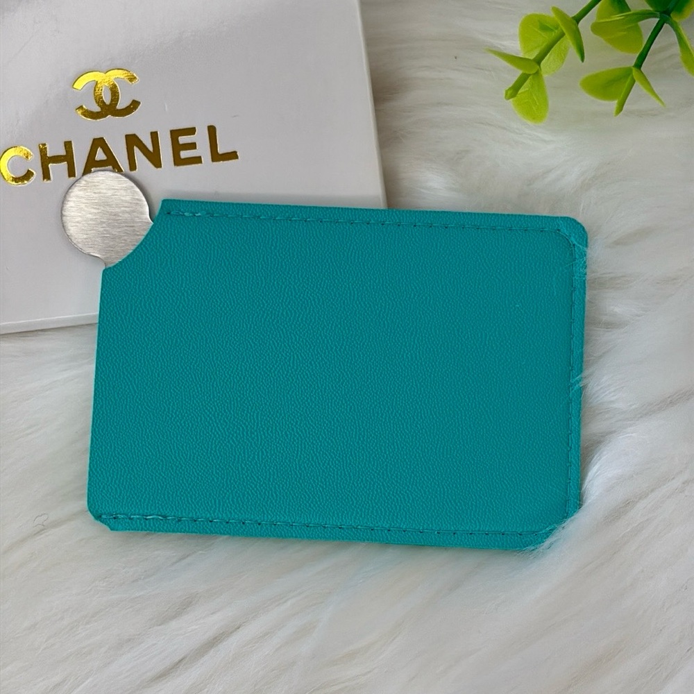 CHANEL Teal Mirror & Card Holder - Picture 3 of 7